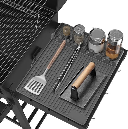 50% Off! Silicone Grill Side Shelf Mat – Heat Resistant BBQ Tool Organizerder voor Keuken & Barbecue