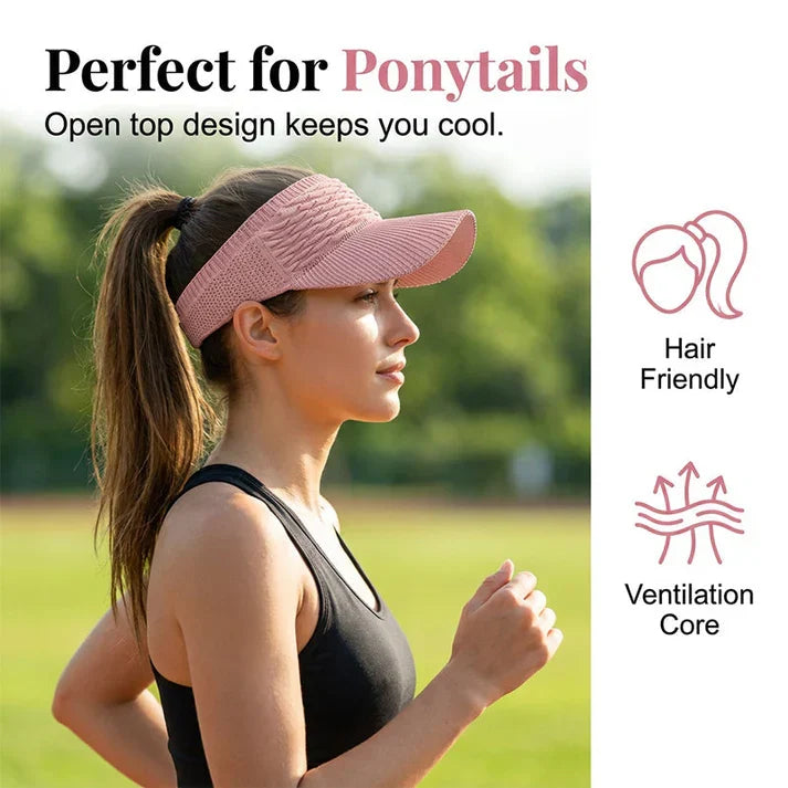 Women's UV-Protective Ponytail Sun Hat