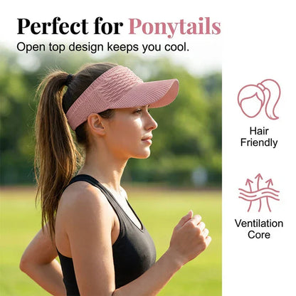 Women's UV-Protective Ponytail Sun Hat