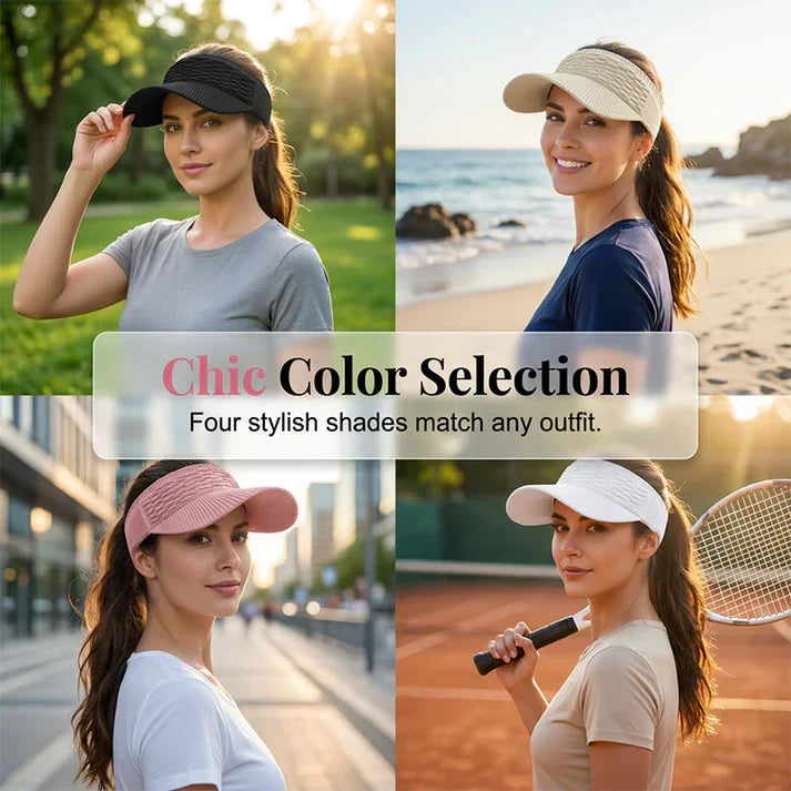Women's UV-Protective Ponytail Sun Hat