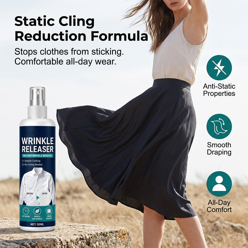 Buy 2 Get 1 Free Instant wrinkle release – no iron, travel-ready, static-free & fresh.