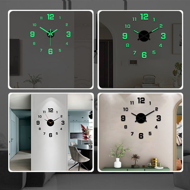 2026 HOT SALE3D DIY Luminous Acrylic Wall Clock Set