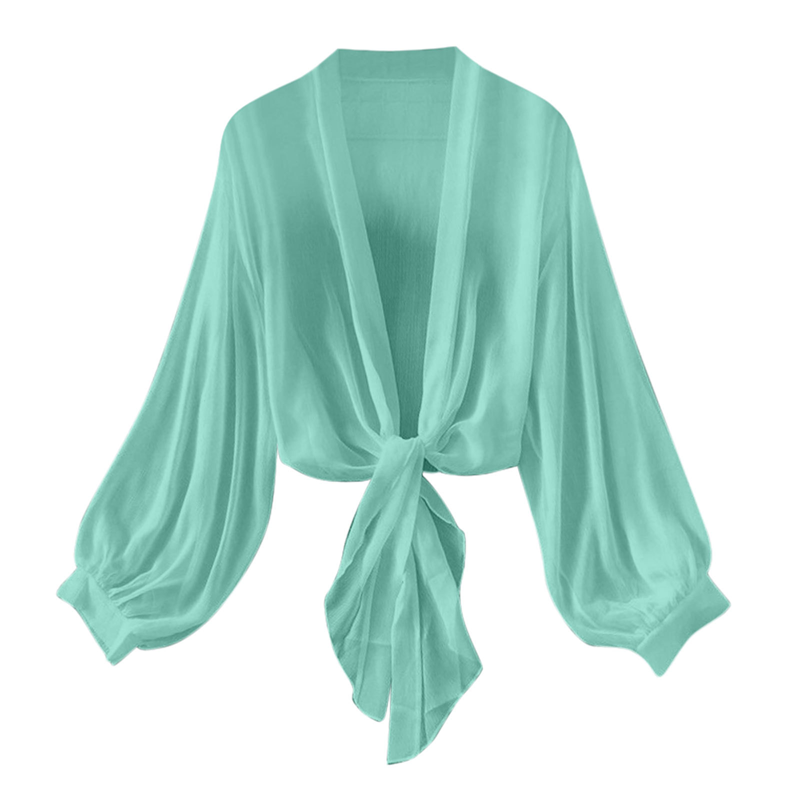 40% OFF !! Women's Lightweight Chiffon Tie-Front Cardigan