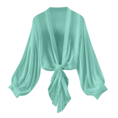 40% OFF !! Women's Lightweight Chiffon Tie-Front Cardigan