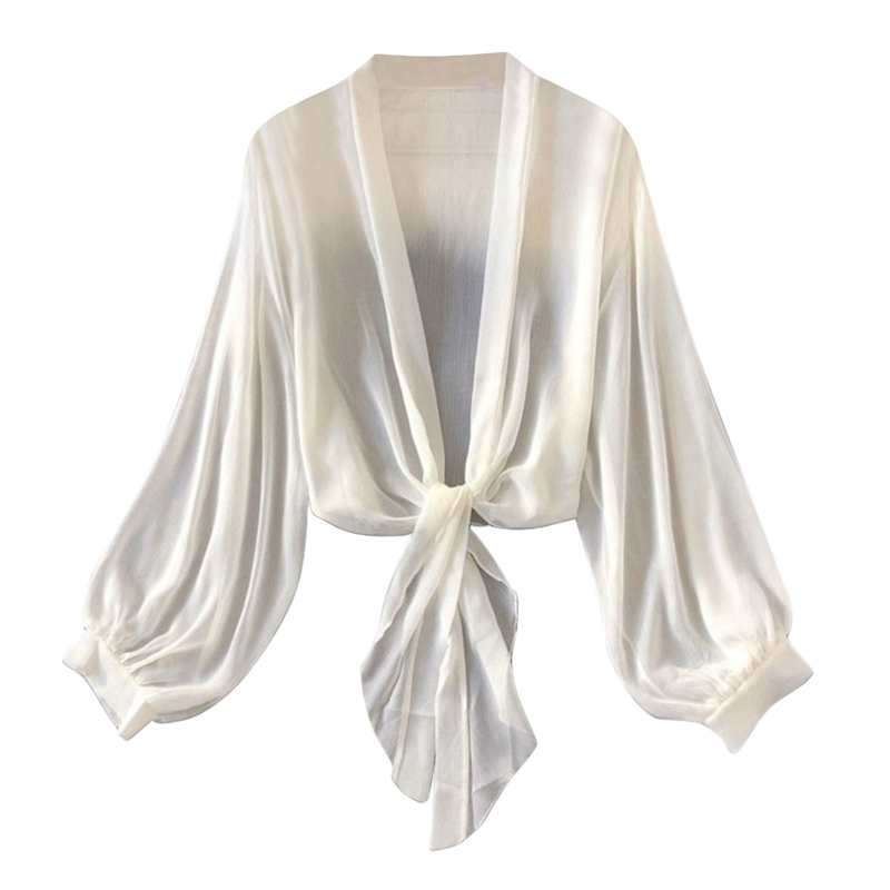 40% OFF !! Women's Lightweight Chiffon Tie-Front Cardigan