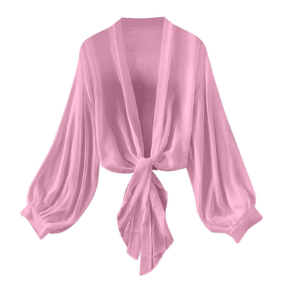 40% OFF !! Women's Lightweight Chiffon Tie-Front Cardigan