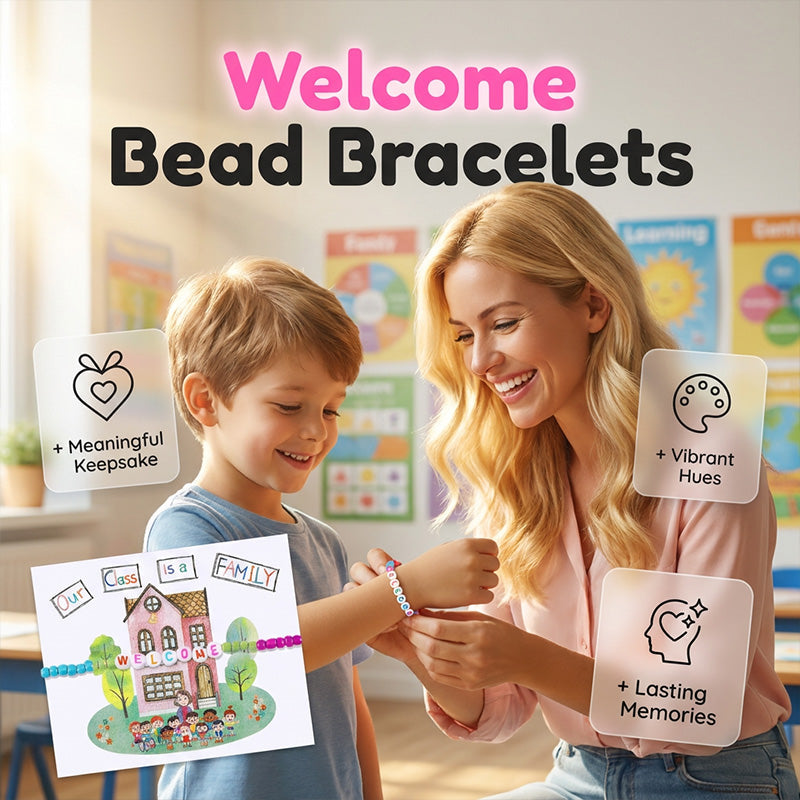 Pack of 25 Welcome Bead Bracelets – Strengthen Classroom Friendship & Spread Warm Kindness!