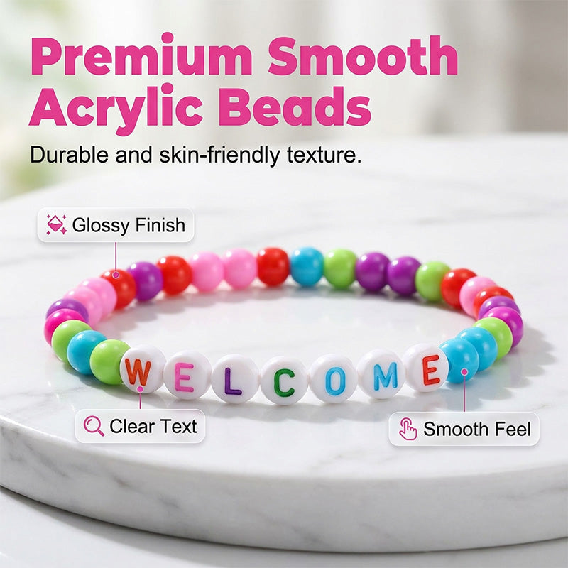 Pack of 25 Welcome Bead Bracelets – Strengthen Classroom Friendship & Spread Warm Kindness!