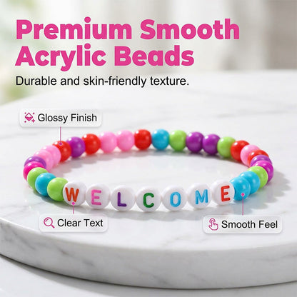 Pack of 25 Welcome Bead Bracelets – Strengthen Classroom Friendship & Spread Warm Kindness!