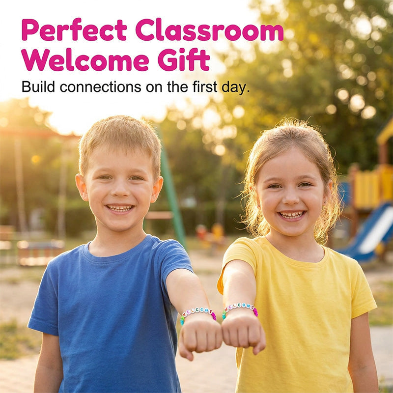 Pack of 25 Welcome Bead Bracelets – Strengthen Classroom Friendship & Spread Warm Kindness!