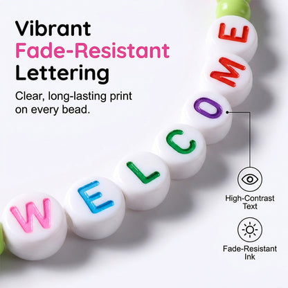 Pack of 25 Welcome Bead Bracelets – Strengthen Classroom Friendship & Spread Warm Kindness!