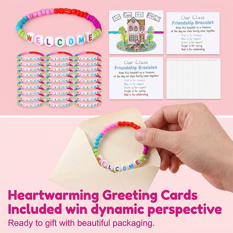 Pack of 25 Welcome Bead Bracelets – Strengthen Classroom Friendship & Spread Warm Kindness!