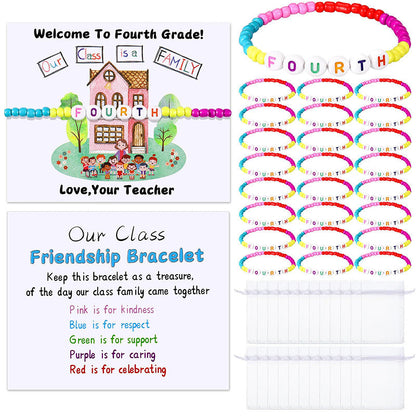 Pack of 25 Welcome Bead Bracelets – Strengthen Classroom Friendship & Spread Warm Kindness!