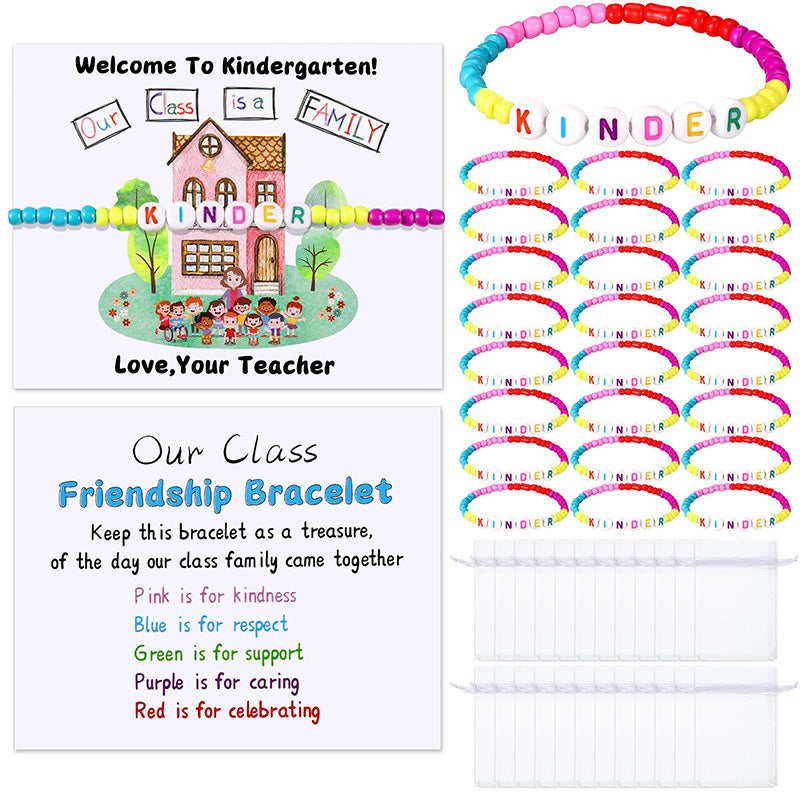 Pack of 25 Welcome Bead Bracelets – Strengthen Classroom Friendship & Spread Warm Kindness!
