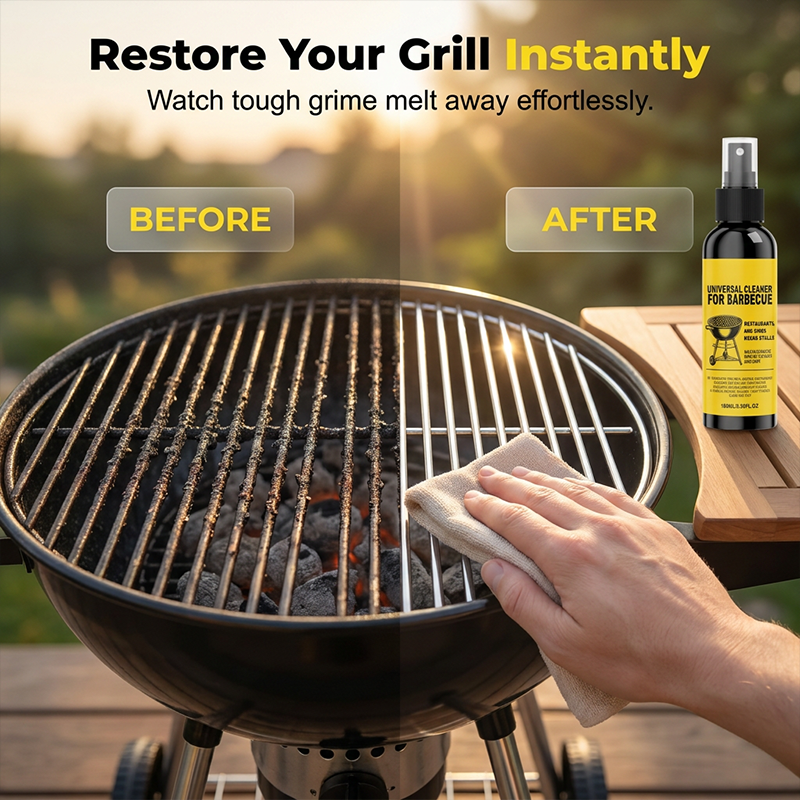 Buy 3 Get 2 Free Heavy-duty BBQ Cleaner – dissolves carbon, grease, and baked-on grime!