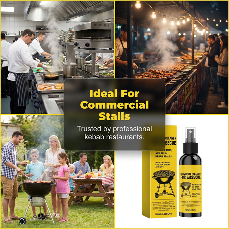 Buy 3 Get 2 Free Heavy-duty BBQ Cleaner – dissolves carbon, grease, and baked-on grime!