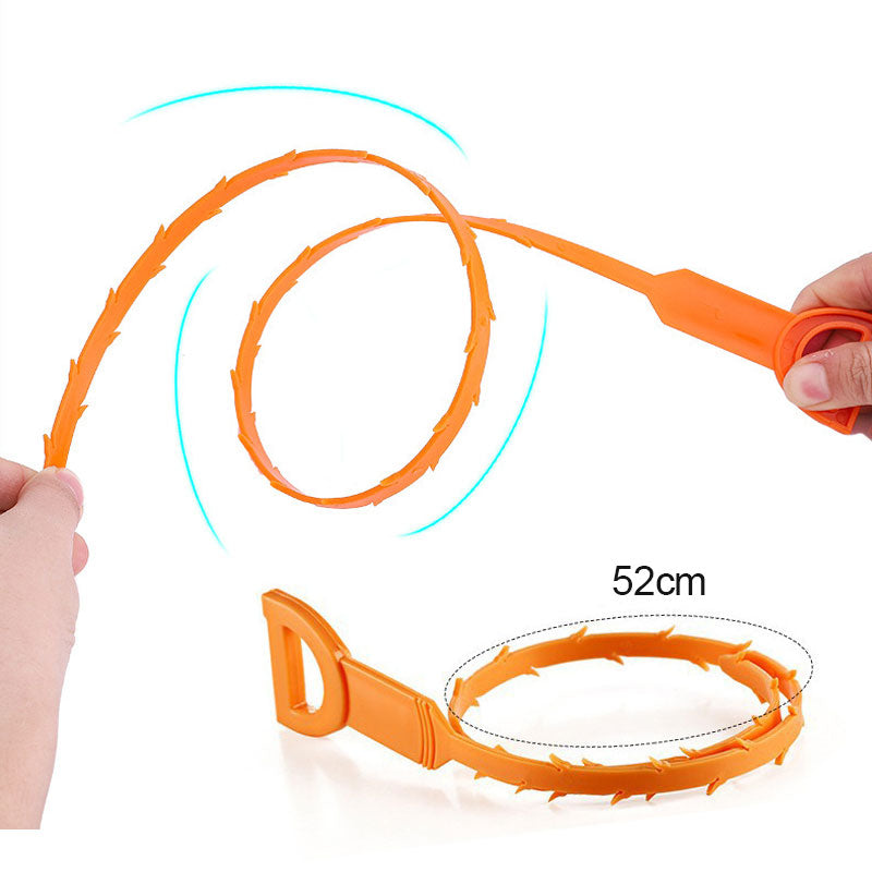 50% OFF NOW! 20.5‑inch Drain Snake – Flexible Durable Hair Clog Remover Tool, Quick Sink Tub Pipe Dredger, Reusable Drain Cleaner Stick for Bathroom Kitchen Sewer Blockages