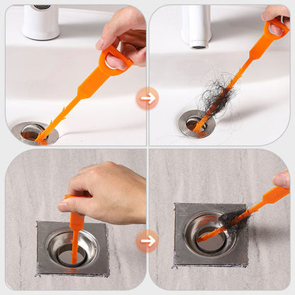 50% OFF NOW! 20.5‑inch Drain Snake – Flexible Durable Hair Clog Remover Tool, Quick Sink Tub Pipe Dredger, Reusable Drain Cleaner Stick for Bathroom Kitchen Sewer Blockages