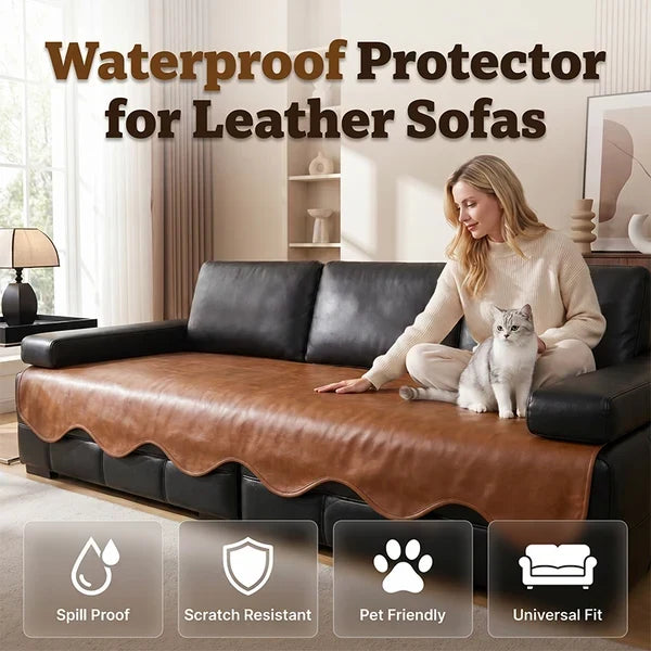 Premium Sofa Seat Protector Waterproof Faux Leather Cover for Everyday Protection