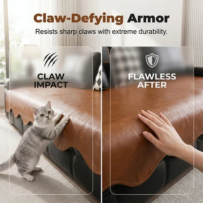 Premium Sofa Seat Protector Waterproof Faux Leather Cover for Everyday Protection