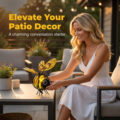 Limited-Time 50% OFF | Hanging Solar Bee Light – Warm Amber Glow for Garden Nights