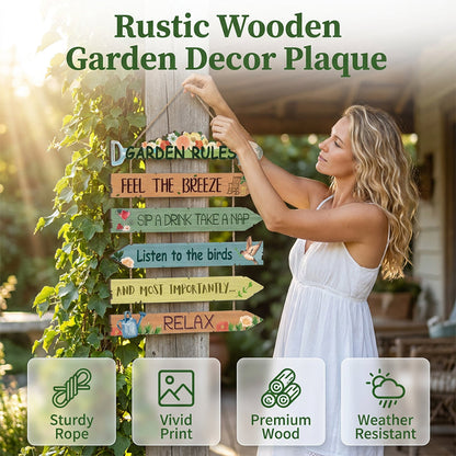 Time-Limited Special! Rustic Wooden Garden Hanging Sign