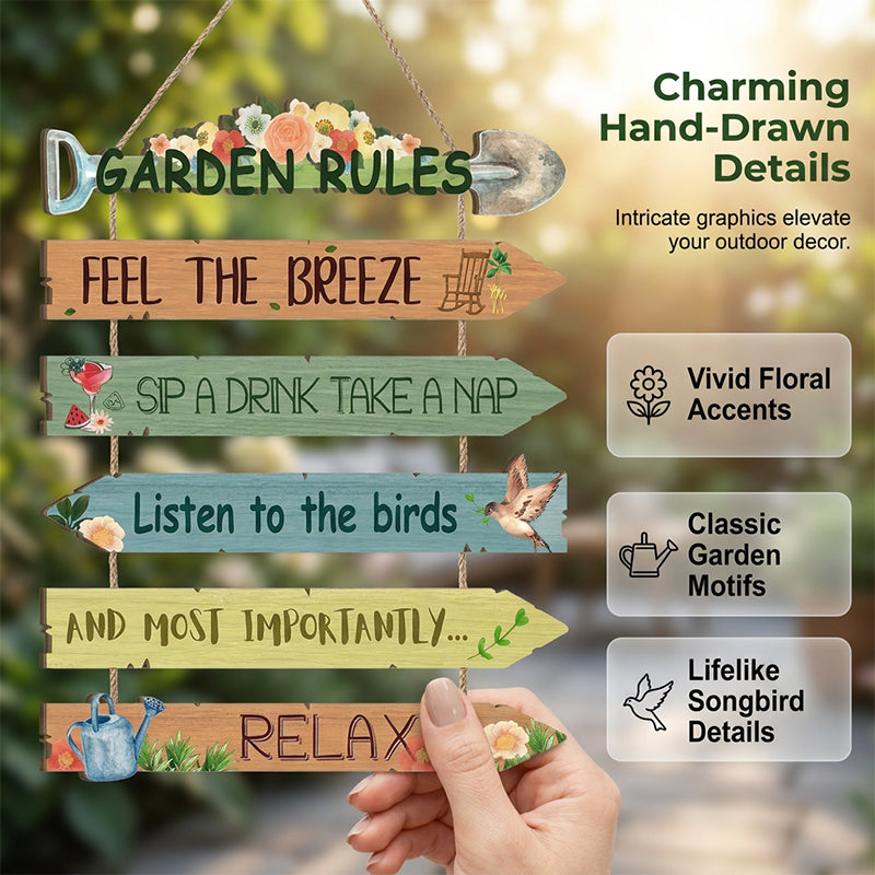 Time-Limited Special! Rustic Wooden Garden Hanging Sign