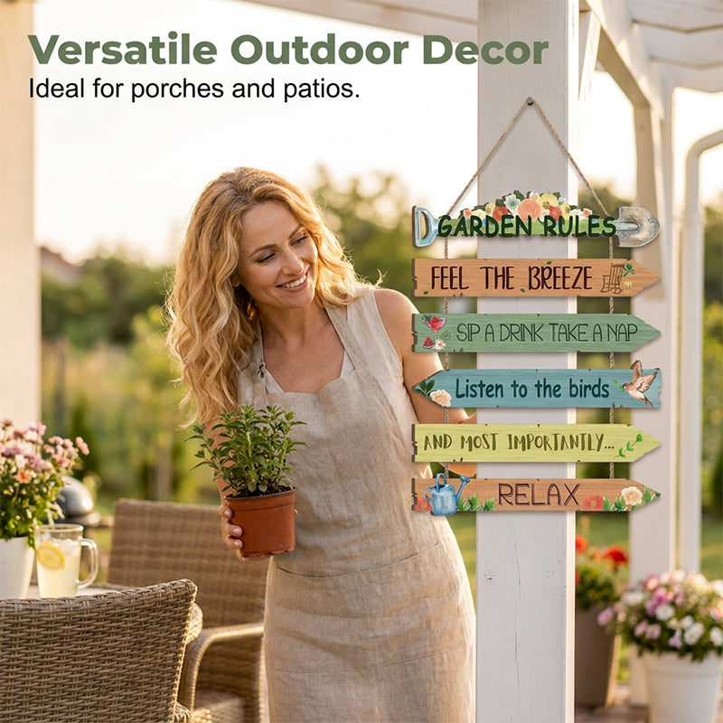 Time-Limited Special! Rustic Wooden Garden Hanging Sign