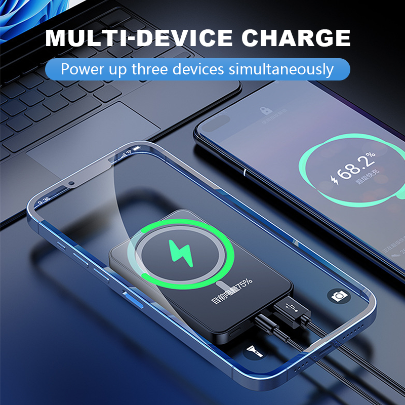 Professional Magnetic Charger for Travelers & Professionals | 22.5W Wired & 15W Wireless | 10,000 mAh | Fast Delivery