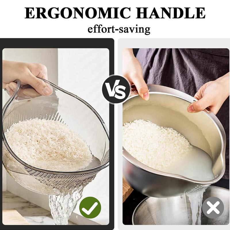 One Bowl, Many Jobs! Multi-Purpose Washer for Rice, Berries & Veggies.