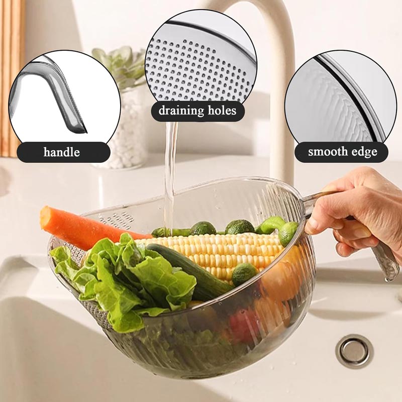One Bowl, Many Jobs! Multi-Purpose Washer for Rice, Berries & Veggies.