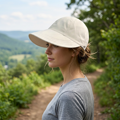 LAST DAY SALE: ONLY ￡6.99!!Women’s UPF 50+ Elegant Foldable Sun Hat – Wide-Brim Cotton Bucket Hat with Neck Flap & Adjustable Strap | Packable, Breathable & Beach-Ready