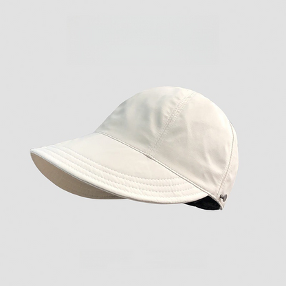 LAST DAY SALE: ONLY ￡6.99!!Women’s UPF 50+ Elegant Foldable Sun Hat – Wide-Brim Cotton Bucket Hat with Neck Flap & Adjustable Strap | Packable, Breathable & Beach-Ready