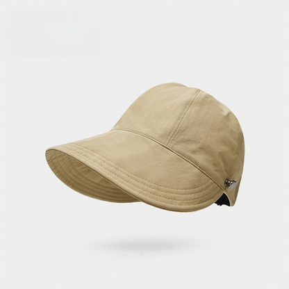 LAST DAY SALE: ONLY ￡6.99!!Women’s UPF 50+ Elegant Foldable Sun Hat – Wide-Brim Cotton Bucket Hat with Neck Flap & Adjustable Strap | Packable, Breathable & Beach-Ready