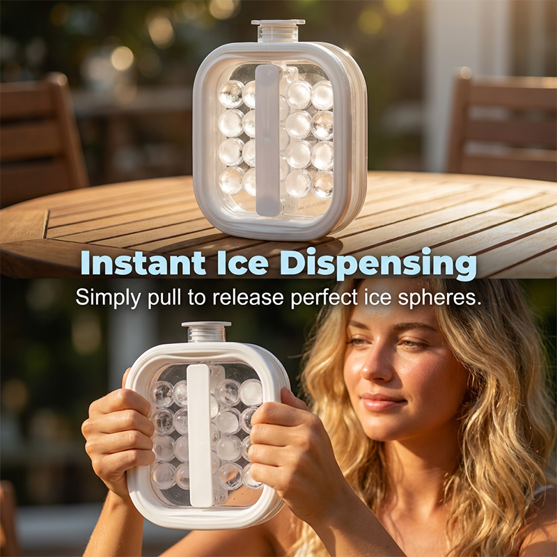 Portable Silicone Ice Ball Maker Bottle Freeze, Store & Release Perfect Ice Balls with EaseBUY 2 GET 5% OFF
