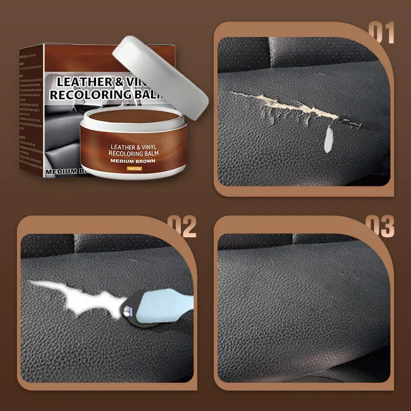 Leather Repair Paste – Fills scratches & scuffs, restores texture.