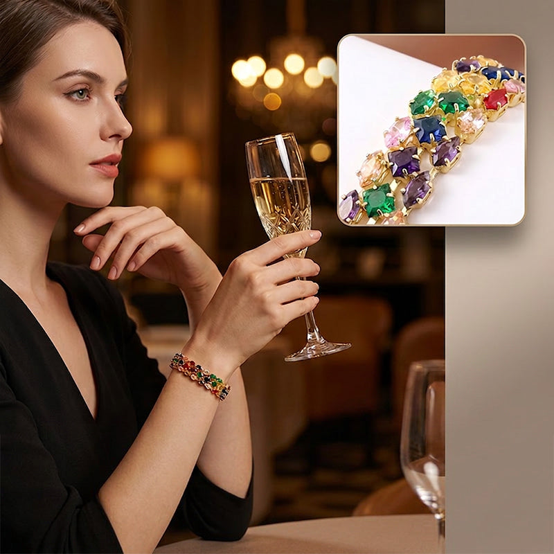 48% OFF NOW! Women's Elegant Multicolor Tennis Bracelet