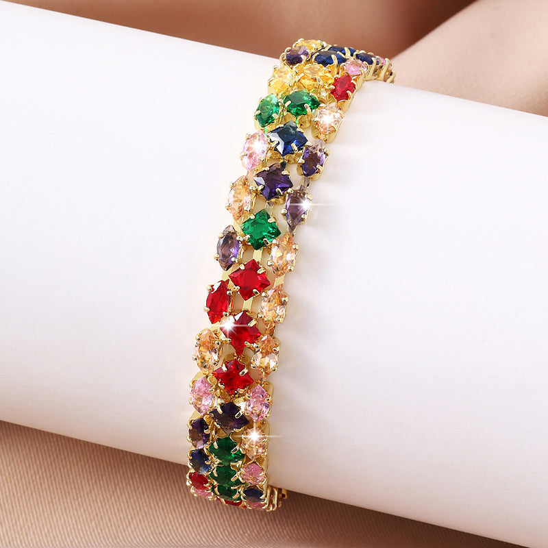 48% OFF NOW! Women's Elegant Multicolor Tennis Bracelet