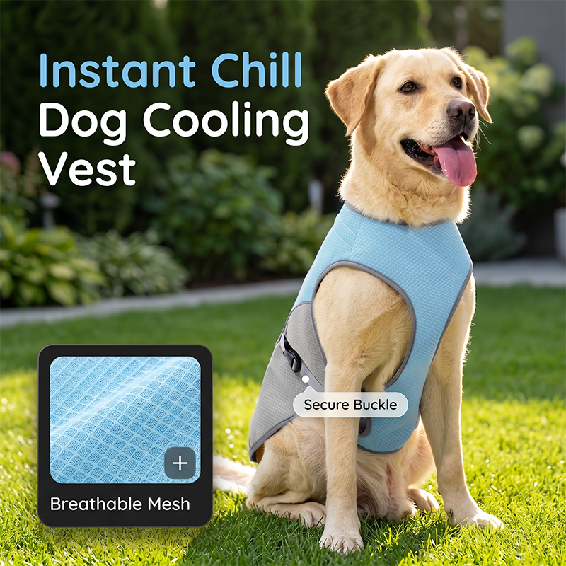 Dog Cooling Vest Harness For Summer – perfect for walks, beach or travel
