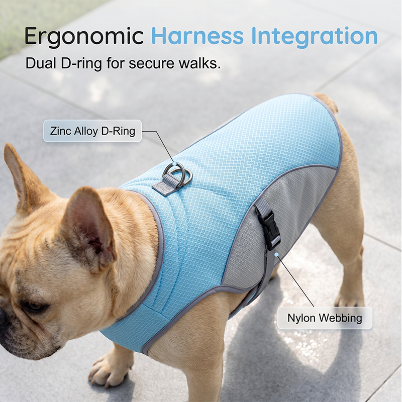 Dog Cooling Vest Harness For Summer – perfect for walks, beach or travel