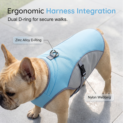 Dog Cooling Vest Harness For Summer – perfect for walks, beach or travel