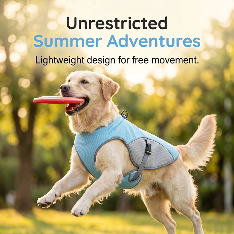 Dog Cooling Vest Harness For Summer – perfect for walks, beach or travel