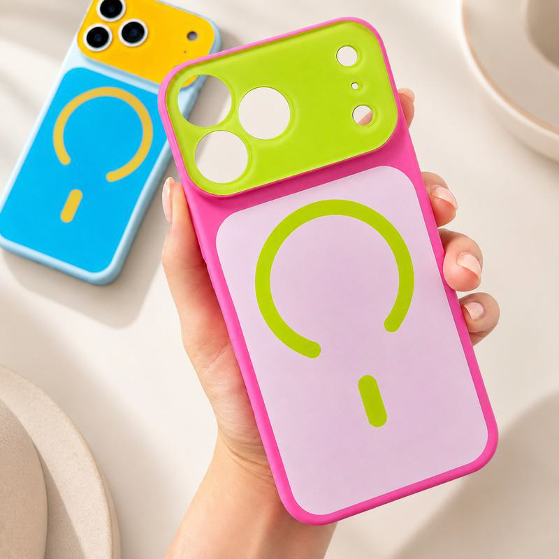 SUMMER HOT SALE50K+ SOLD!Trendy iPhone Case Hot Sale | Dopamine Color Block Phone Case – Ultra-Slim Matte Hard PC Cover
