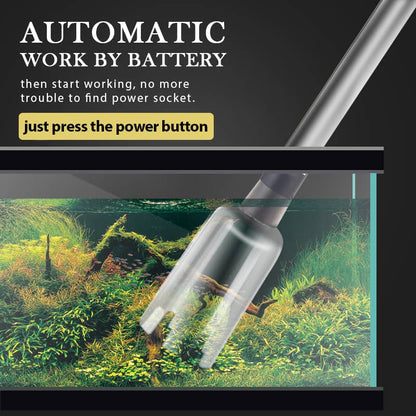 Electric Aquarium Gravel Cleaner – Battery-Powered Fish Tank Vacuum For Easier Cleaning