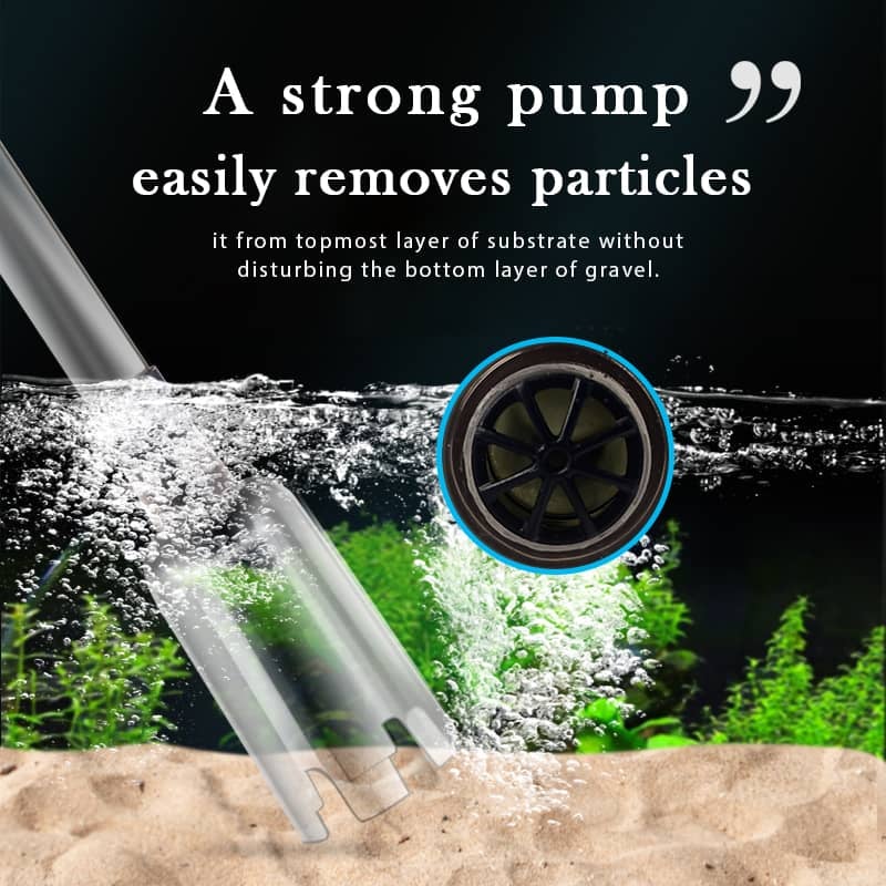 Electric Aquarium Gravel Cleaner – Battery-Powered Fish Tank Vacuum For Easier Cleaning