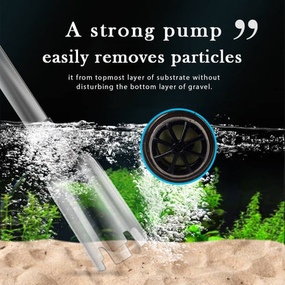 Electric Aquarium Gravel Cleaner – Battery-Powered Fish Tank Vacuum For Easier Cleaning