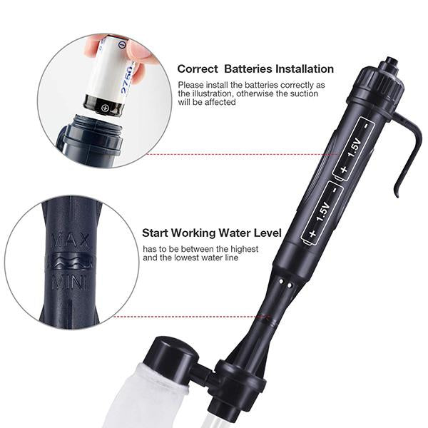 Electric Aquarium Gravel Cleaner – Battery-Powered Fish Tank Vacuum For Easier Cleaning