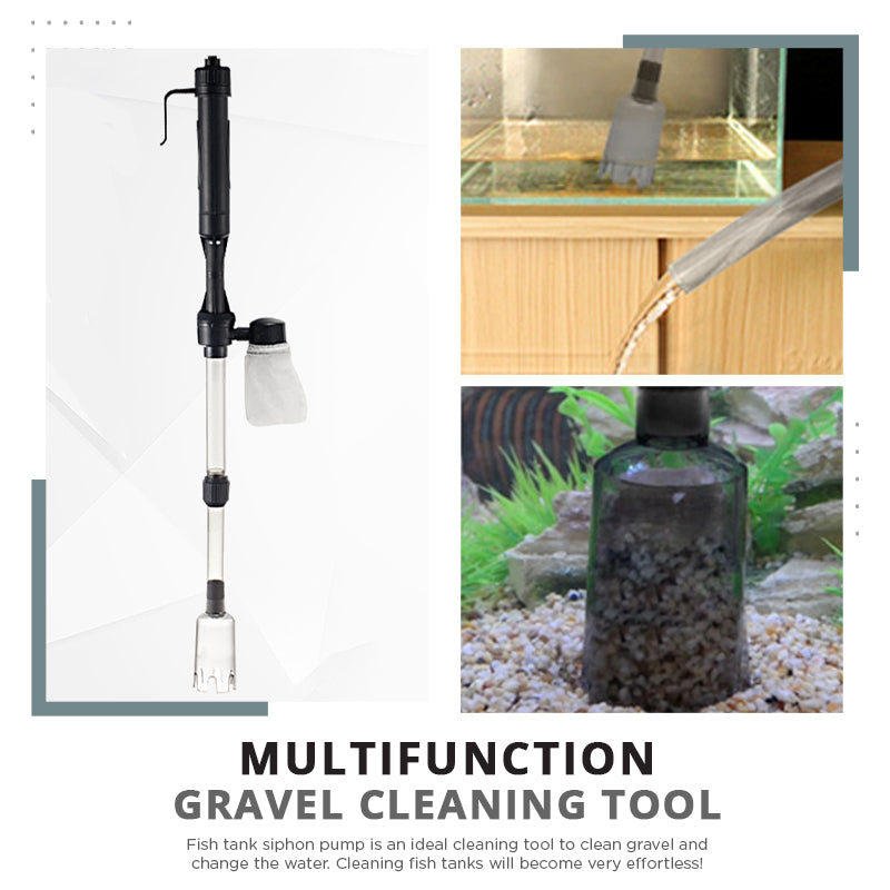 Electric Aquarium Gravel Cleaner – Battery-Powered Fish Tank Vacuum For Easier Cleaning