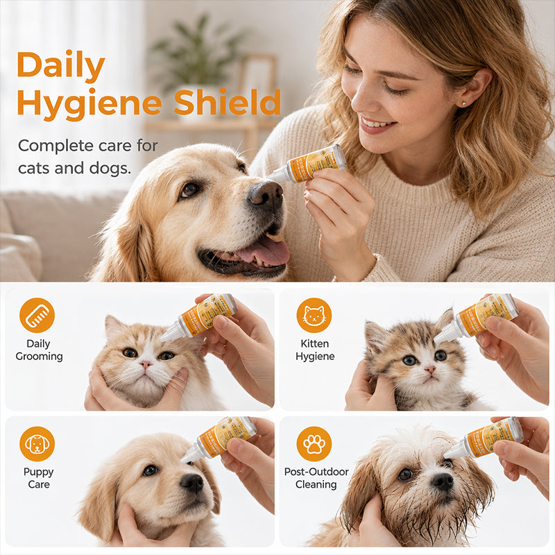 First 50 customers enjoy 50% off! Gentle pet eye care – cleanses the skin around the eyes and provides daily grooming