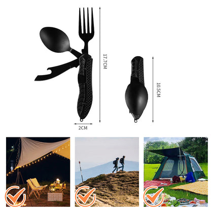 Surprise 50% off！Must-have for outdoor trips 4-In-1 Outdoor Folding Multifunctional Tableware